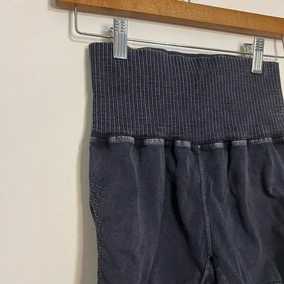 NWOT Free People Movement Good Karma Shorts in Washed Black - Picture 3 of 5